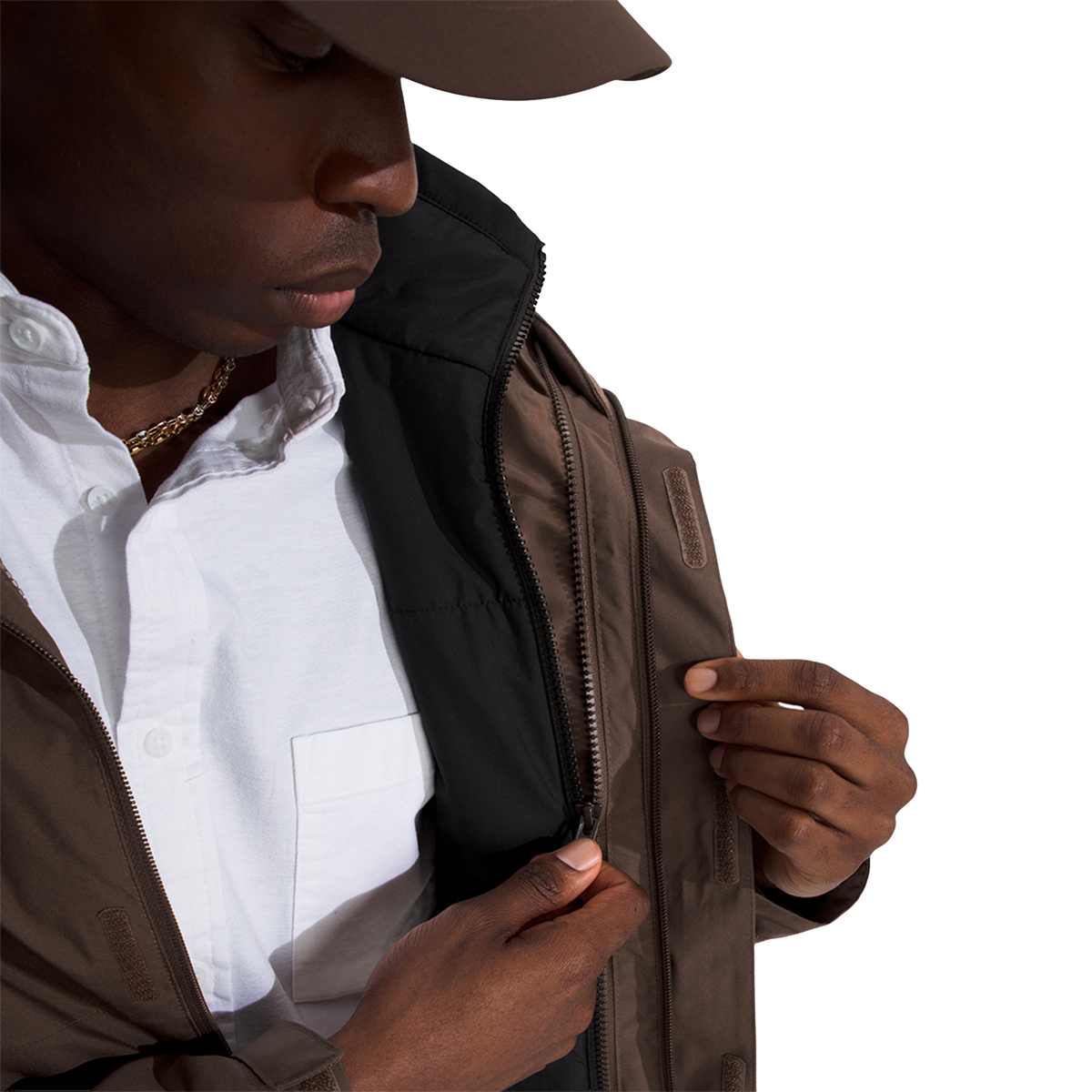 CHAQUETA TRICLIMATE CARTO PARA HOMBRE COLOR CAFE