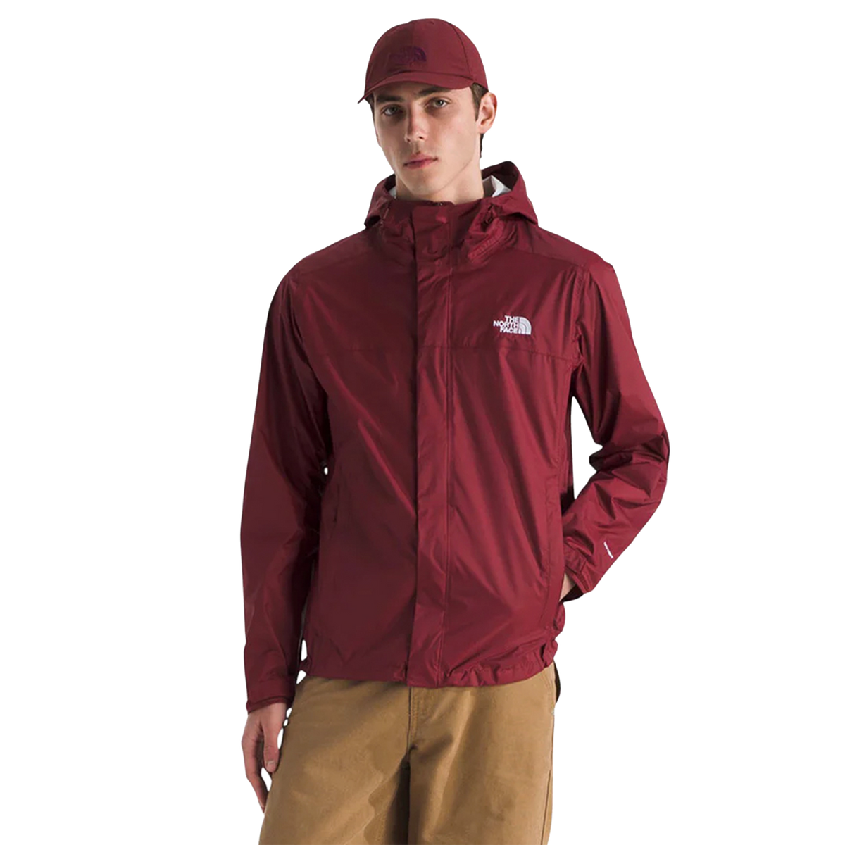 Chaqueta impermeable Venture 2 para hombre color vino