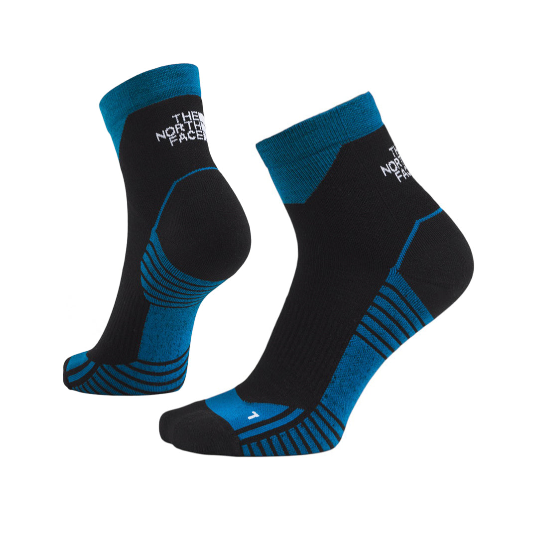 Calcetines Hiking Quarter unisex color negro y aqua