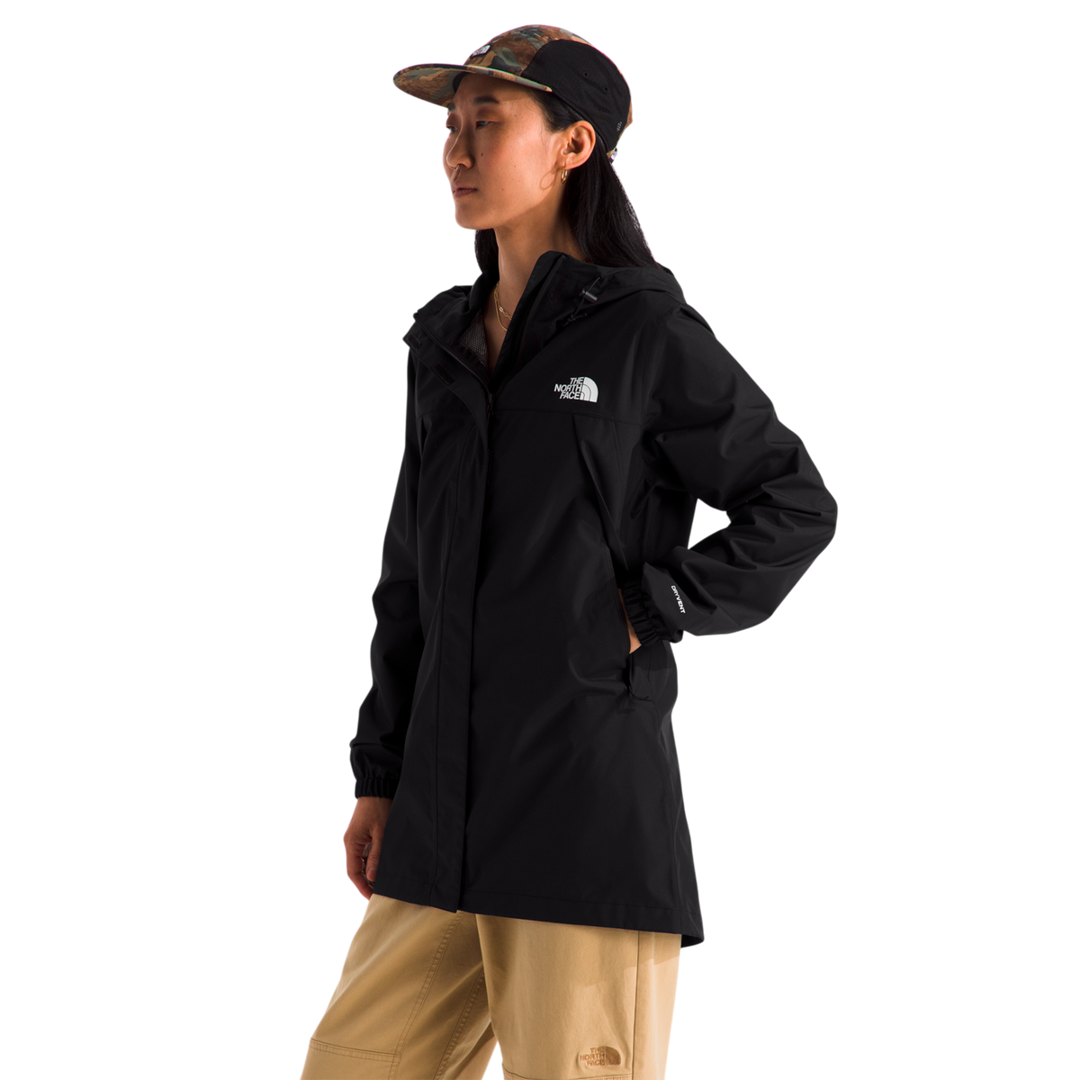 Chaqueta impermeable Antora para mujer color negro