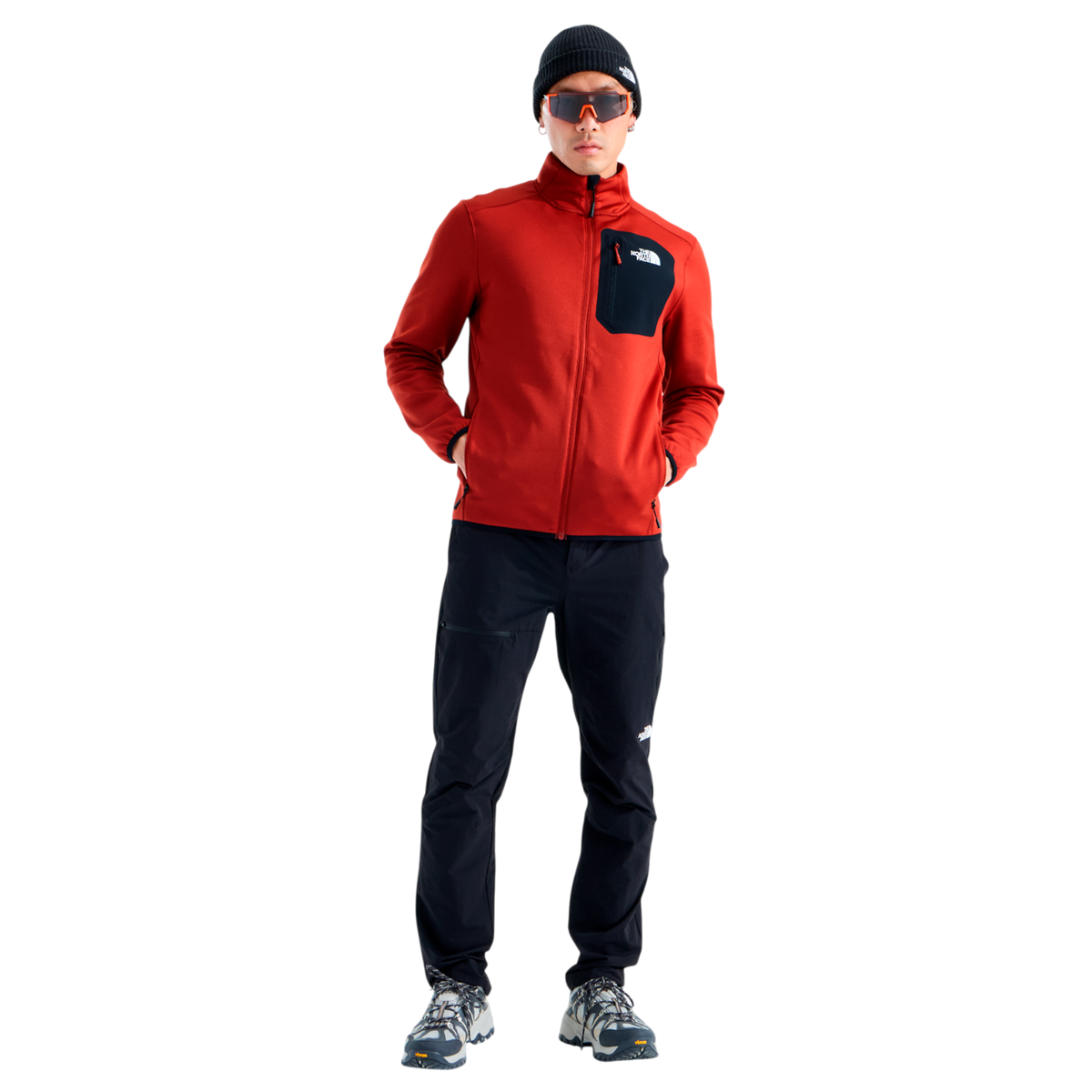 Chaqueta fleece Crest para hombre color rojo
