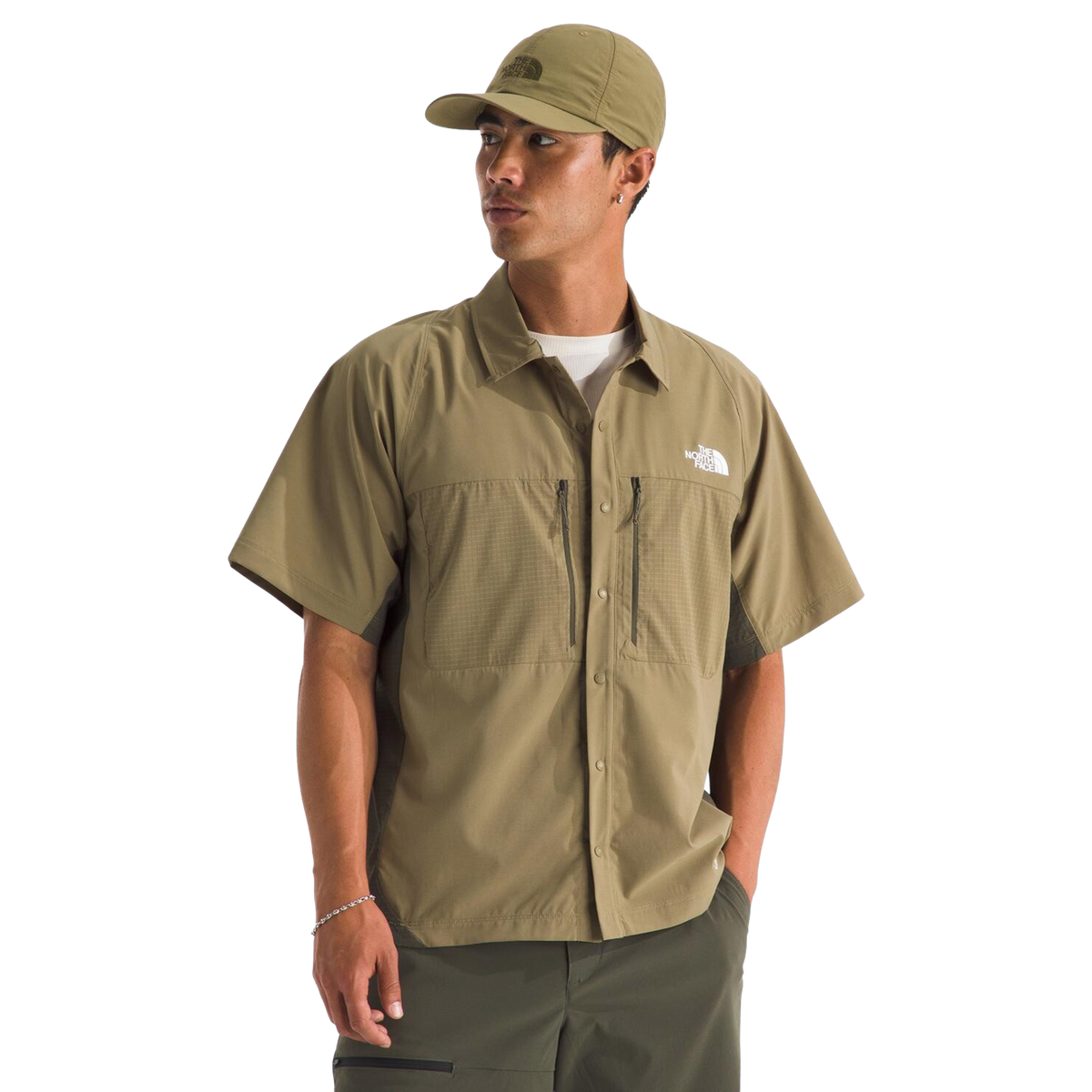 Camisa Trail Lightrange Ss para hombre color café