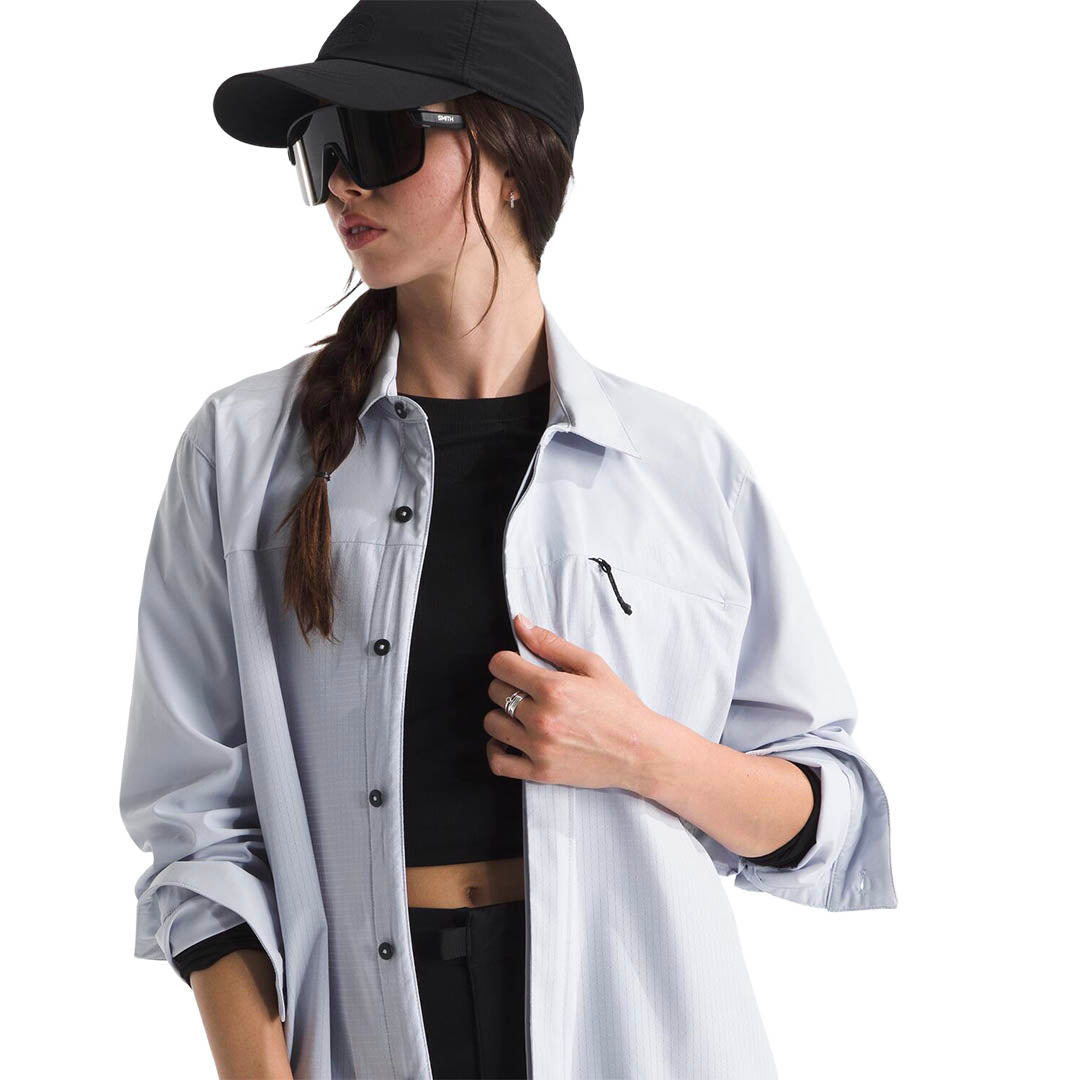 Camisa L/S Lightrange para mujer color gris