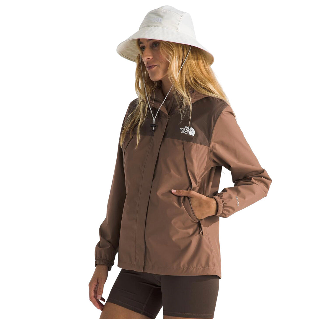 Chaqueta impermeable Antora para mujer color café