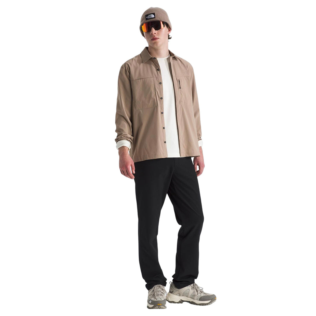 Camisa Lightrange Hike L/S para hombre color café