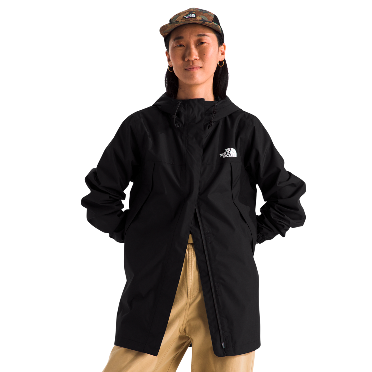 Chaqueta impermeable Antora para mujer color negro