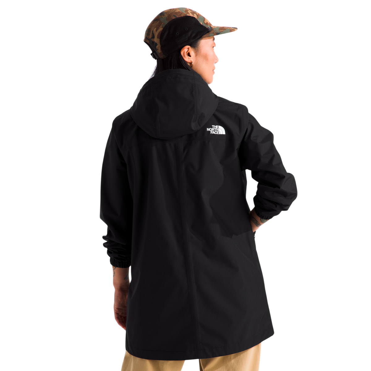 Chaqueta impermeable Antora para mujer color negro