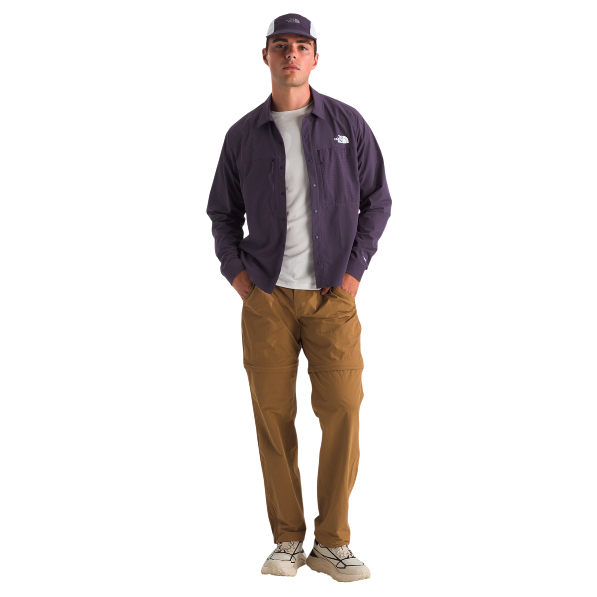 Camisa Trail para hombre color morado