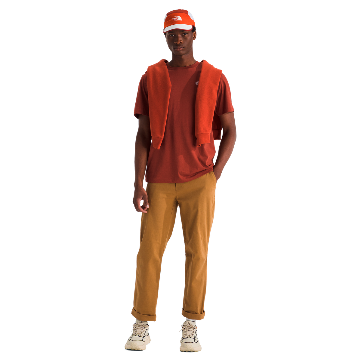 Camiseta Evolution para hombre color terracota
