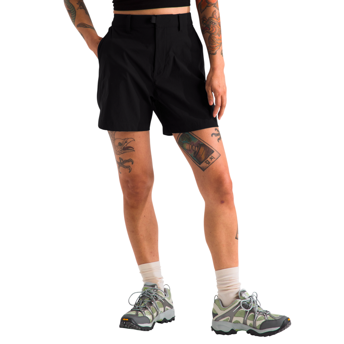 Short Basin para mujer color negro